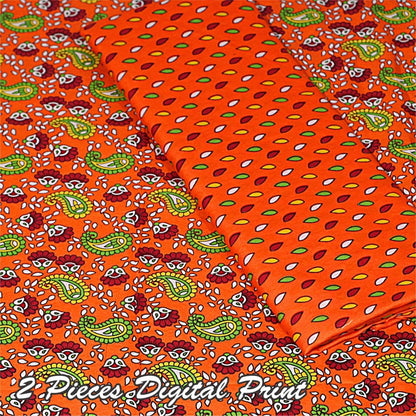 2 Piece – Cotton Digital Print Suit ( Design A-4)