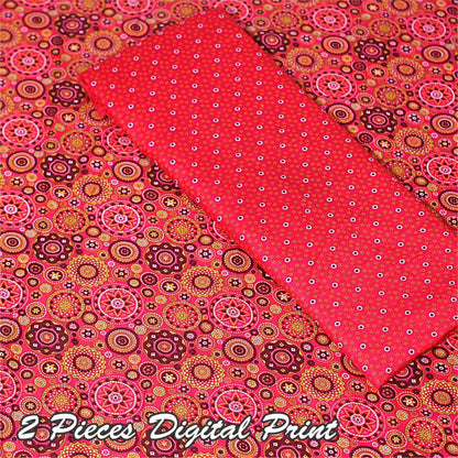 2 Piece – Cotton Digital Print Suit ( Design A-15)