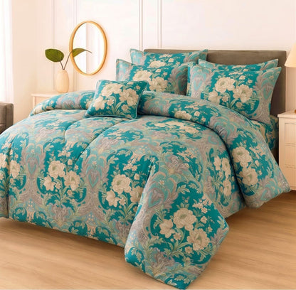 Premium Summer King Size Comforter Set - 7-Piece